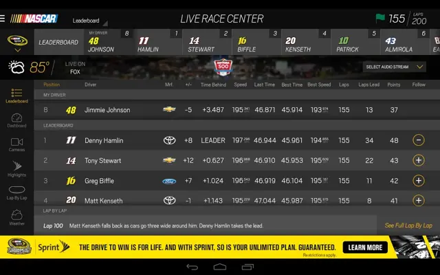 NASCAR MOBILE android App screenshot 1