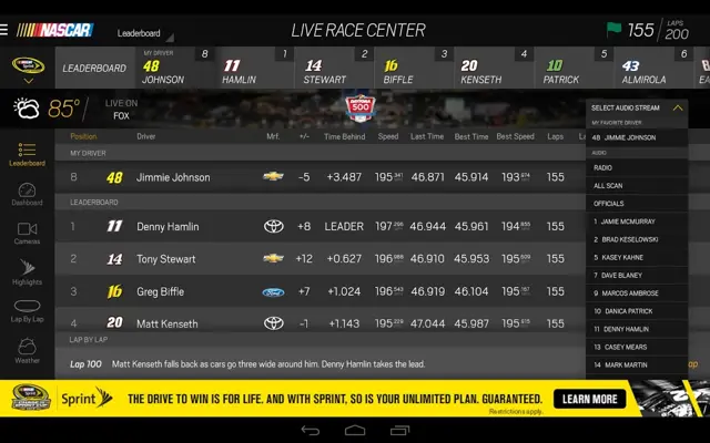 NASCAR MOBILE android App screenshot 3